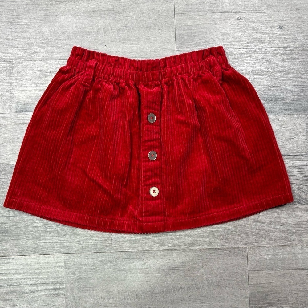 Cynthia Rowley Toddler Girls Red Ribbed Corduroy Skirt